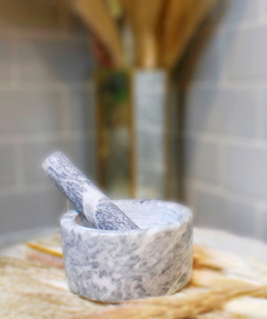 White Marble Mortar & Pestle (1 Included)