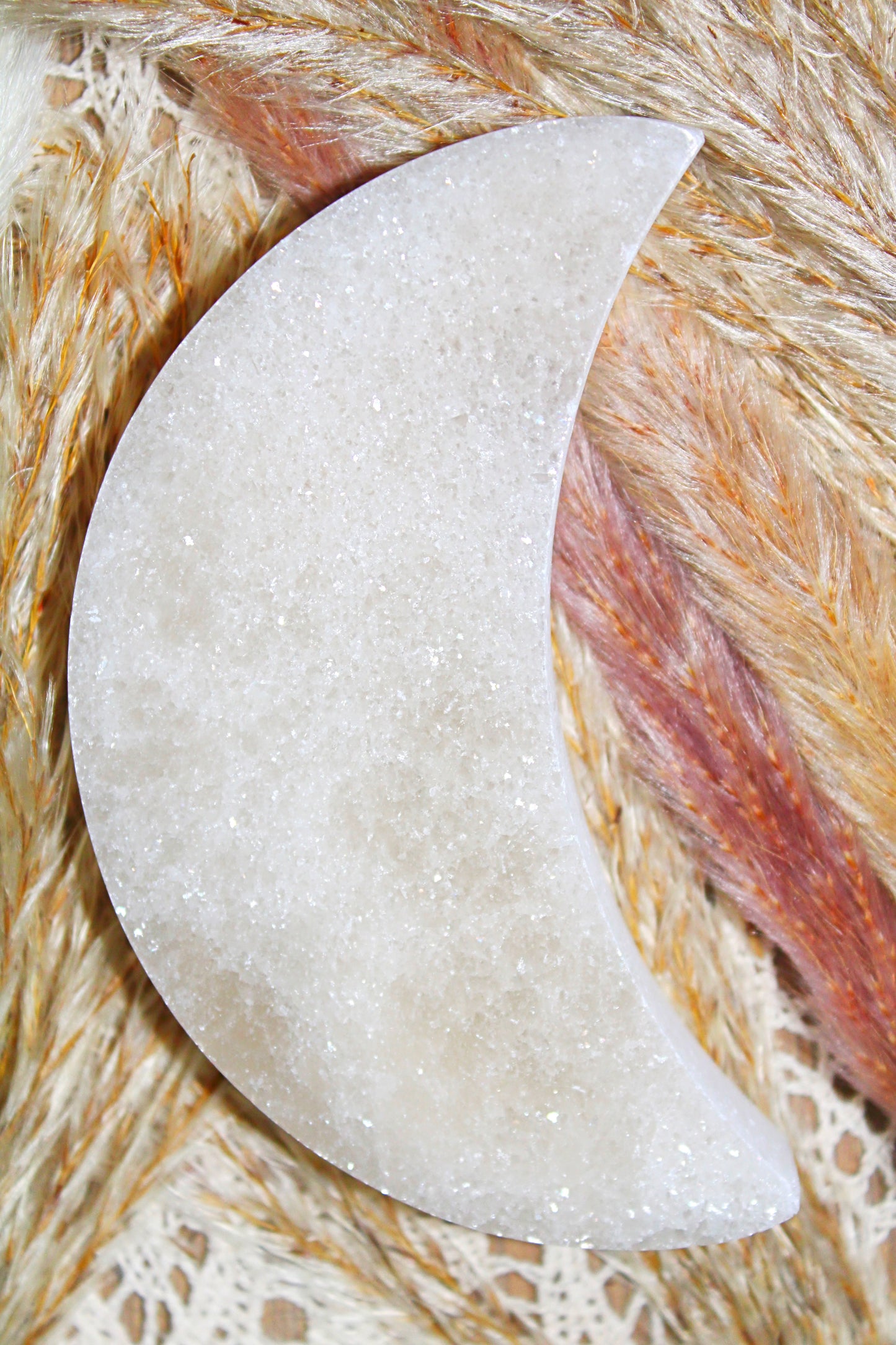 Selenite Half Moon Charging Plate