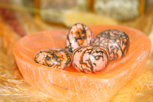 Black Rhodonite Tumble Crystal (Medium) (1 Crystal)