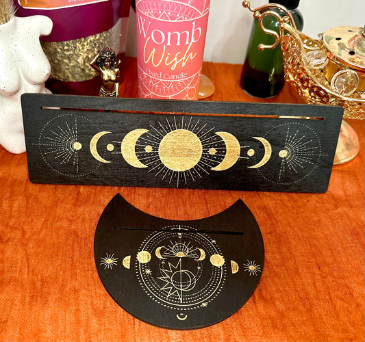 Black Moon Phase Card Holders